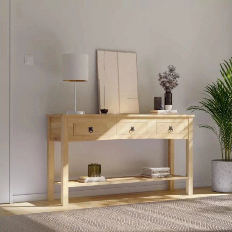 Consola Despojador Miel 3 Cajones Linea Rustica Consola Despojador Miel 3 Cajones Linea Rustica