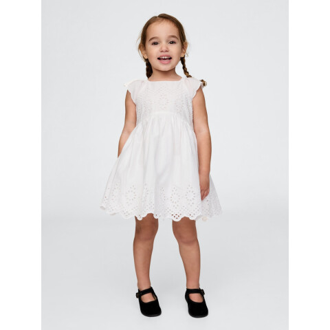EYELET DRESS OPTIC WHITE V6