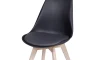 Silla Eames Joly - Acolchonado - Base De Madera Negro