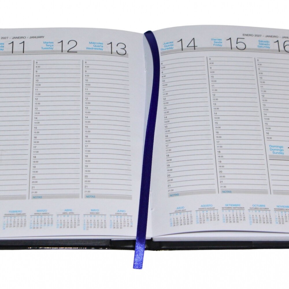 AGENDA ABEZETA 216 CLASSIC MEDIUM TAPA CON DISEÑO VIRANDO COLOR VERDE