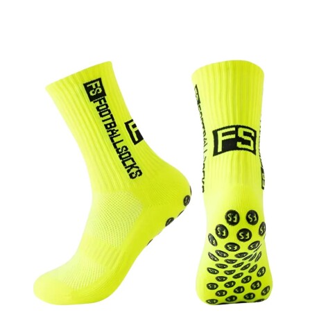 Par de Medias Deportivas Antideslizantes para Fútbol FS Amarillas