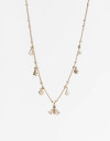 Collares Cortos Strass Collar Corto Multicharms Con Cubic - Dorado