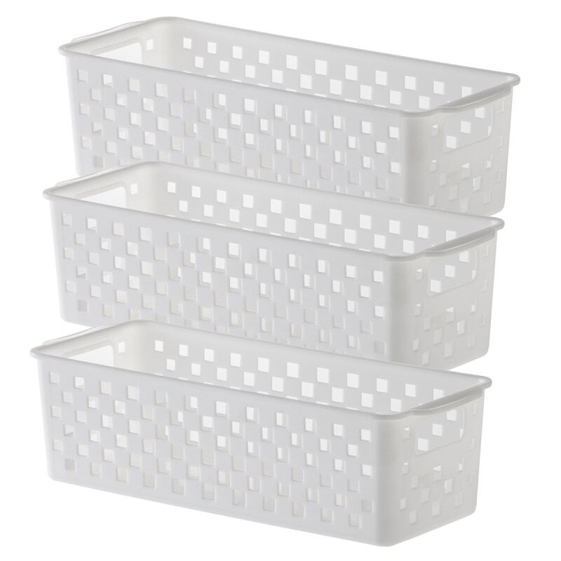 Set x3 Cesto organizador Quadratta calado P BLANCO