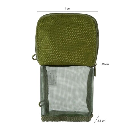 Cartuchera Estuche c/Malla Diseño Vertical Lápices Lapiceras Verde