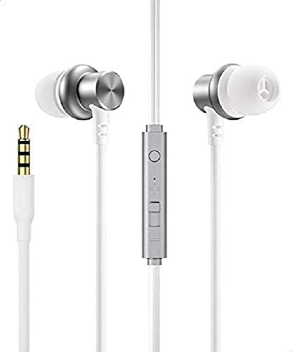 AURICULARES CON CABLE GRIS - 001 