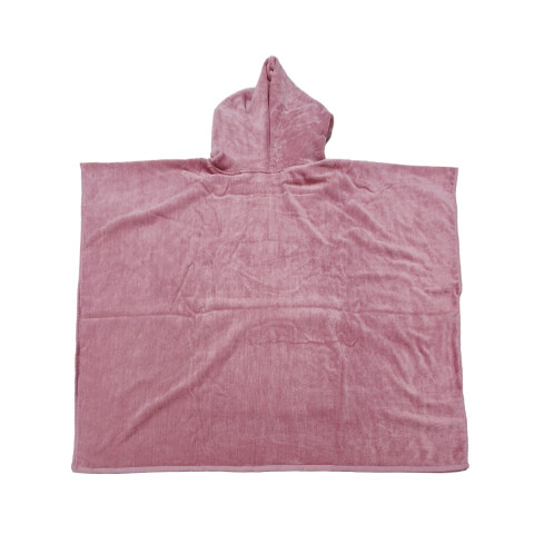 Bata Poncho Velour Algodón 100 x 90 cm ROSA