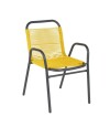 Silla de Jardi­n Simil Rattan Amarillo