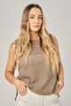 Chaleco cleo Taupe lurex