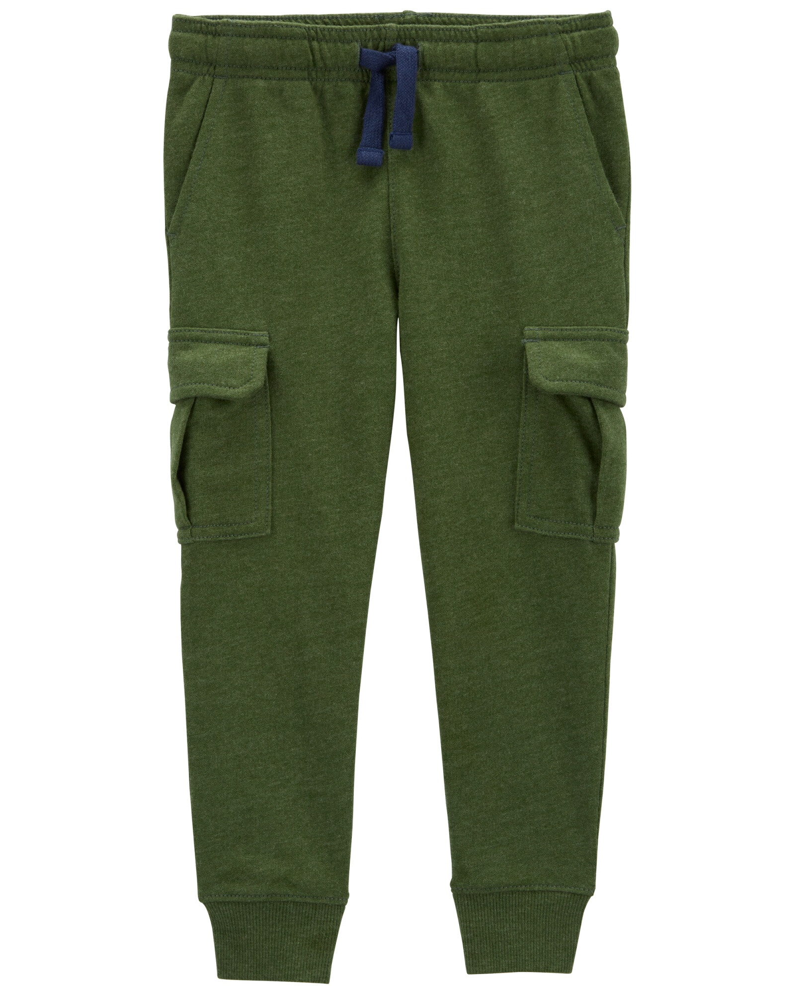 Pantalón cargo de algodón, verde Sin color