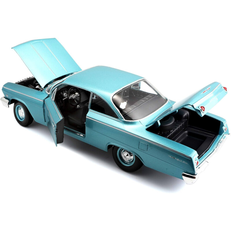 Chevrolet Bel Air 1962 turquesa modelo clásico 1:18 Chevrolet Bel Air 1962 turquesa modelo clásico 1:18