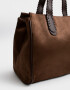 Shopper Cartera Shopper Suede Chocolate - Marron Chocolate