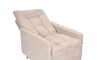 Butaca Reclinable 1 Cuerpo + Puff Living - Montreal Beige