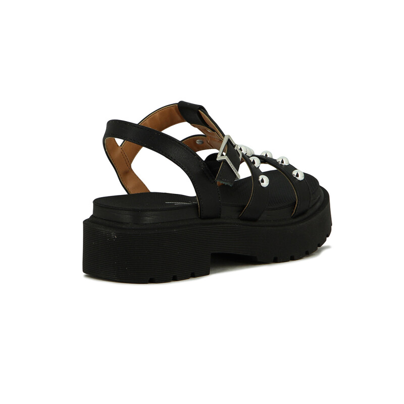 Sandalias Mujer Vizzano Tachas Y Hebilla Negro