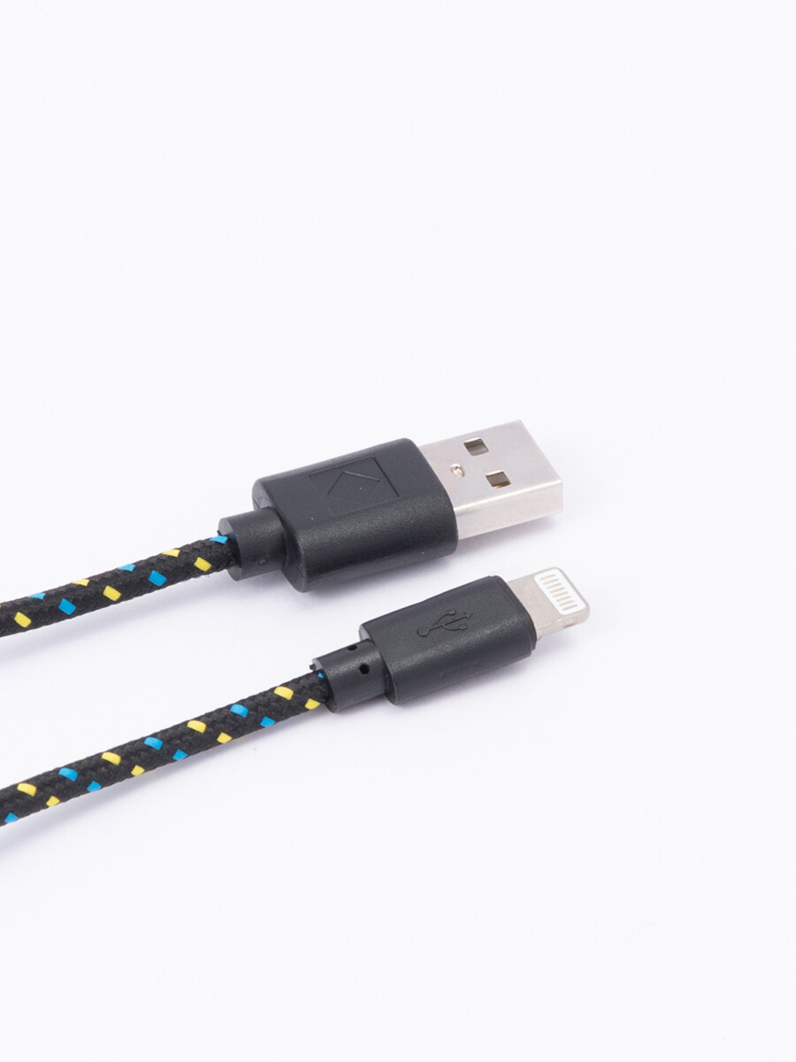 Cable tipo cordón para Iphone - Negro 
