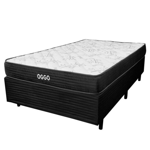 Combo de Dormitorio Sommier Super Mega de 1 Plaza y Media 1 Repisa 5 Estantes Reversible con Refuerzo Grauniert® - Blanco Combo de Dormitorio Sommier Super Mega de 1 Plaza y Media 1 Repisa 5 Estantes Reversible con Refuerzo Grauniert® - Blanco