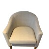 BUTACA MADERA CLARA - TAPIZADO TELA CLARA TRAMADA C/BEIGE BUTACA MADERA CLARA - TAPIZADO TELA CLARA TRAMADA C/BEIGE