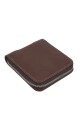Billetera de Cuero Genuino con Cierre Perimetral Marrón