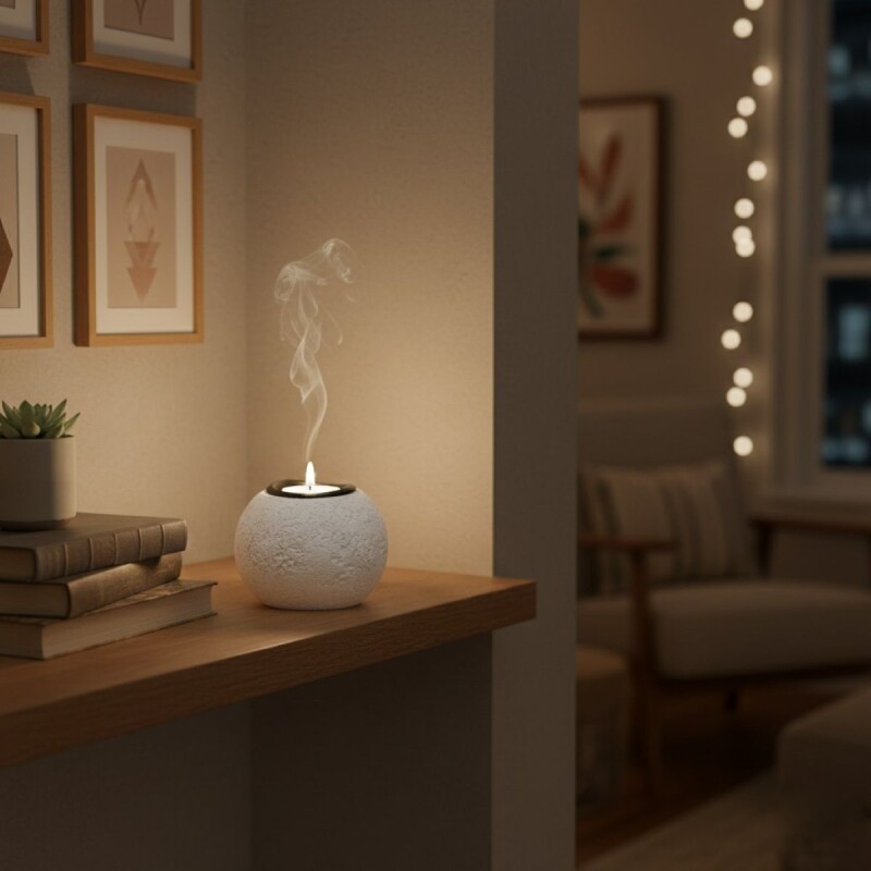 PORTA VELA BLANCA 2PZAS 8.5X7CM Unica