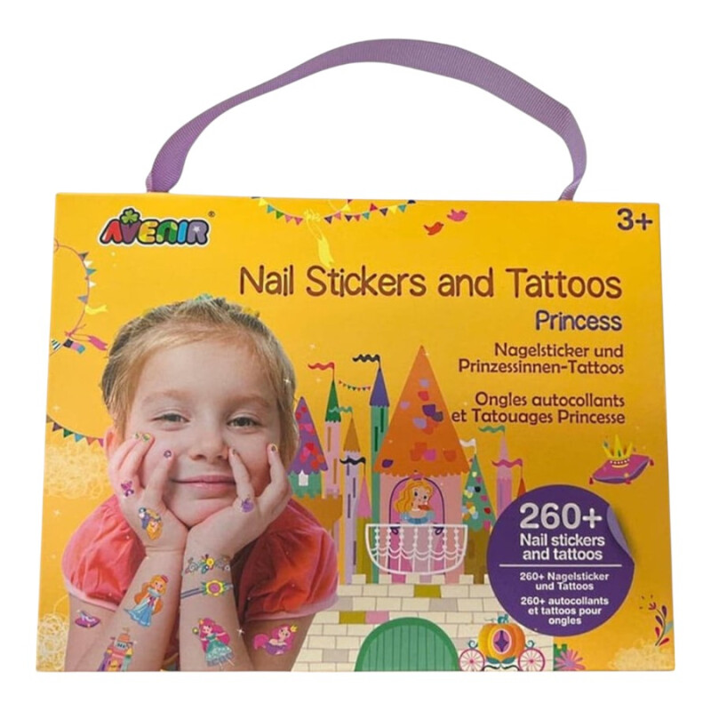 Valija stickers de uñas y tatuajes Princesas Avenir Valija stickers de uñas y tatuajes Princesas Avenir