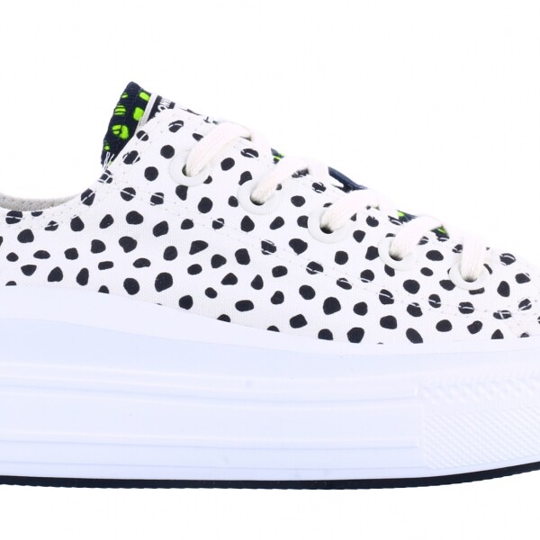 Championes de Mujer Converse Ctas Move OX Blanco - Negro - Animal Print