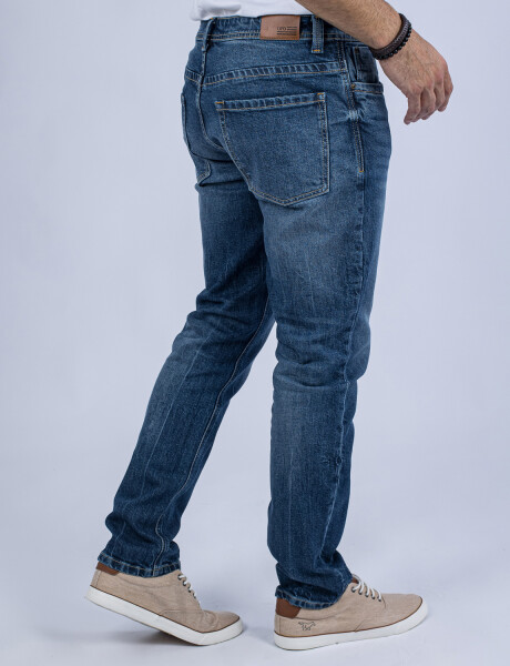 Jeans slim fit con botones para hombre UFO Ronny Azul Talle 28