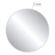 Espejo Redondo Circular 50 Cm Marco Hierro Negro Blanco