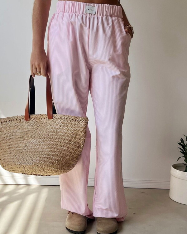 Pant Stripes rosa