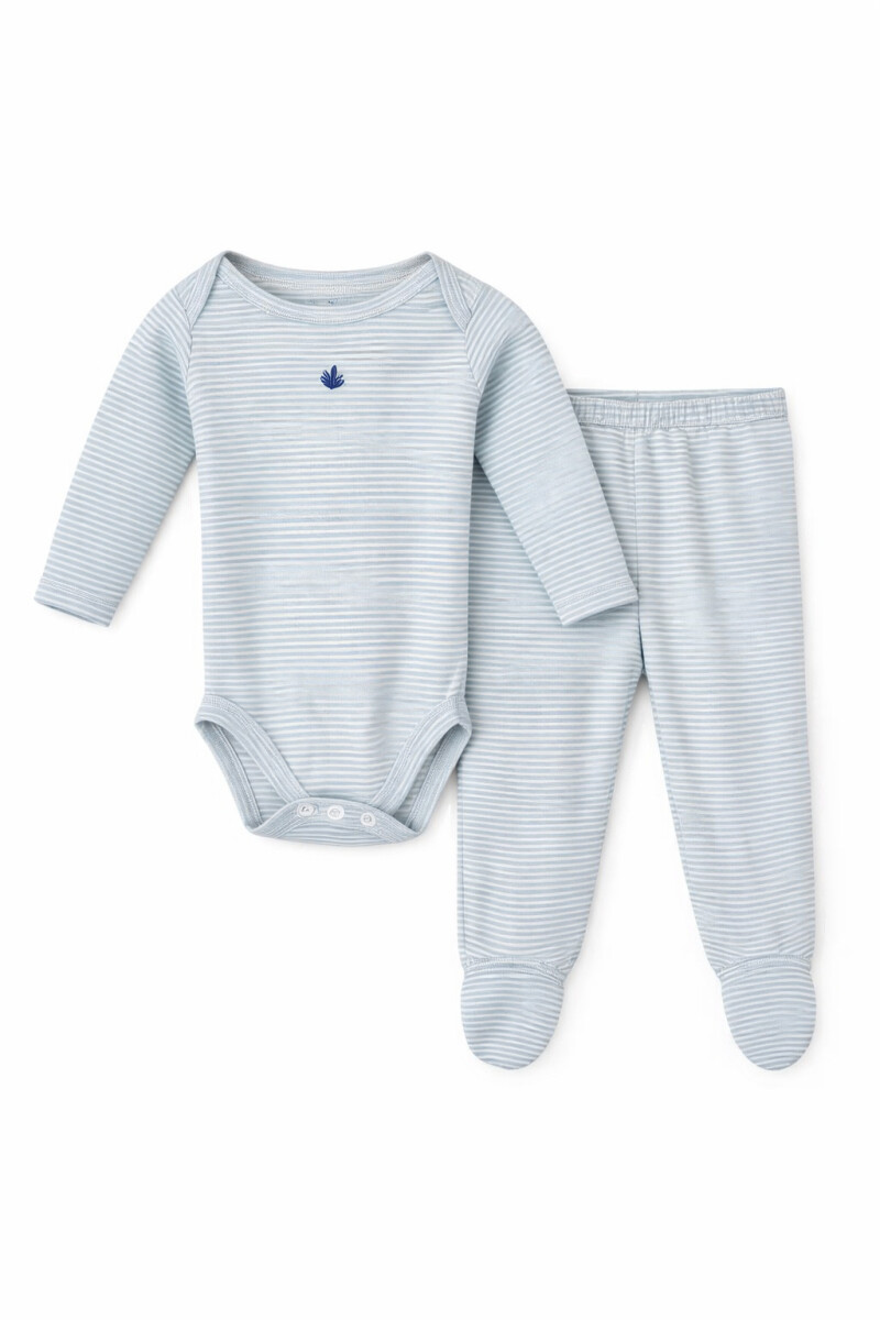 CONJUNTO BODY Y PELELE - CELESTE 