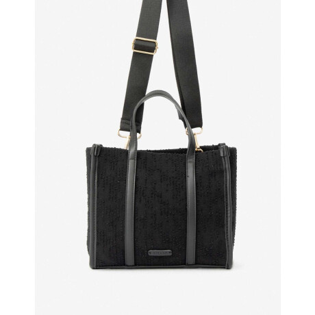 Cartera City Efecto Texturada Negro