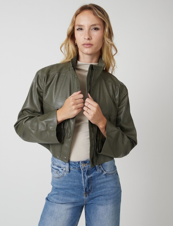 Chaqueta Eco Cuero OLIVA