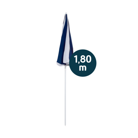 Sombrilla Playa Jardin Clásica MOR 1,80 M FPS 70 Aluminio Azul Marino/plata