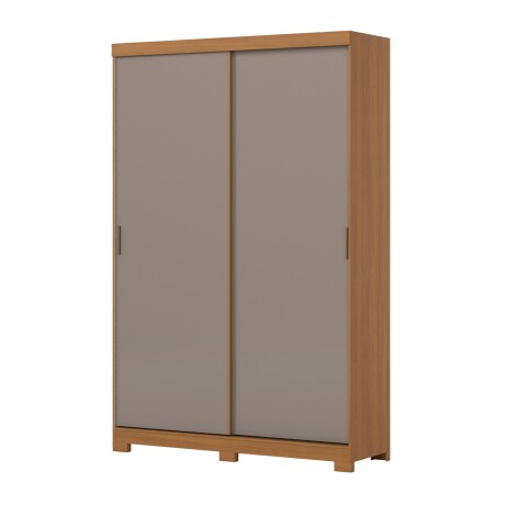 ROPERO LUCCA 2 PUERTAS 2 CAJONES INTERNOS GUARDARROPA CLOSET ARMARIO CANELA