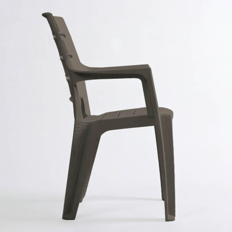 Silla Jardín Rattan Apilable UV 150kg Exterior Turca Marron