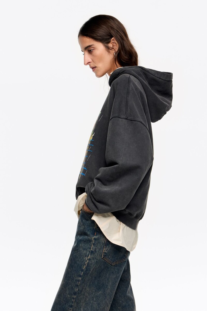 HOODIE ESTAMPADO Negro