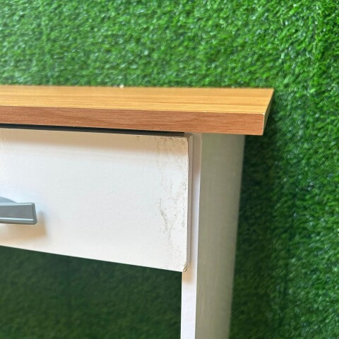 [OUTLET] Escritorio Juvenil Mesa De PC 90cm Con Cajón Blanco / Cinamomo [SOLO RETIRO] [OUTLET] Escritorio Juvenil Mesa De PC 90cm Con Cajón Blanco / Cinamomo [SOLO RETIRO]
