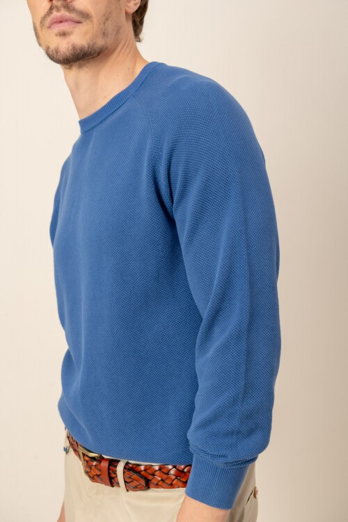 Sweater round neck Blue