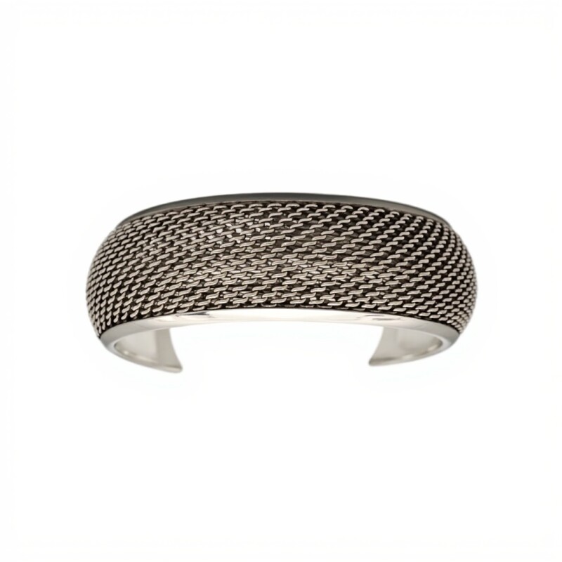 Brazalete tejido rígido-Plata 925-Sin Piedra-BR3036 sinpiedra