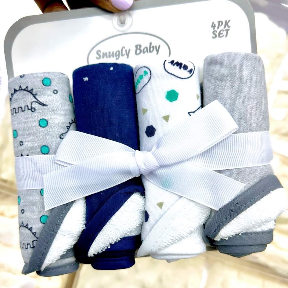 Babitas SNUGLE pack x4 toalla azul