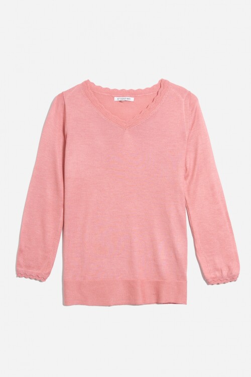 Sweater con crochet ROSA