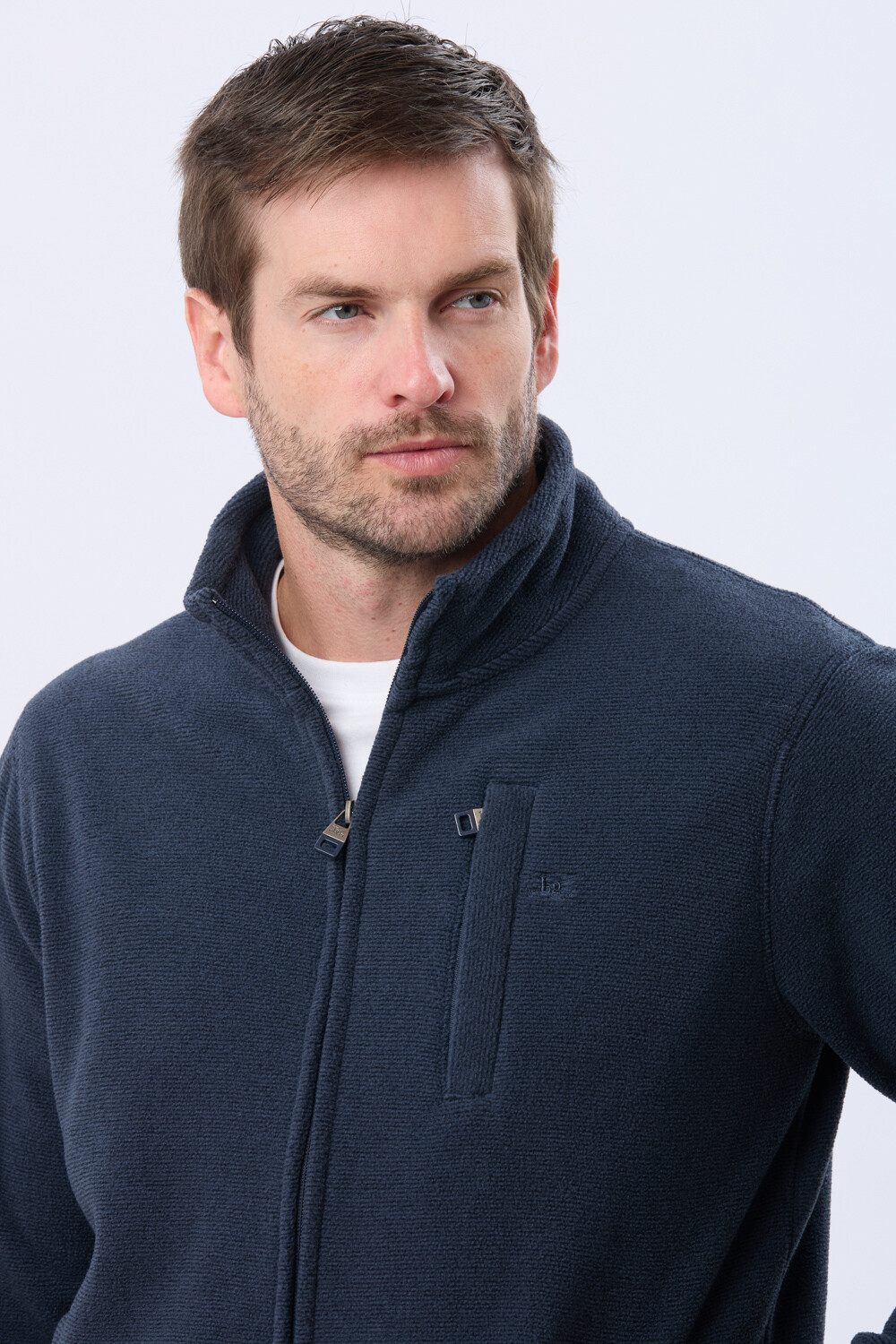 CAMPERA POLAR TEXTURADO LIVIANA Azul