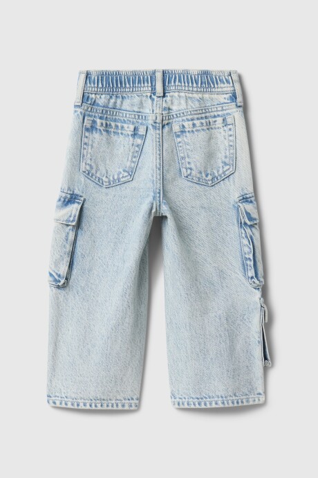 Jean Baggy Cargo Ultrasoft Toddler Niña Light Wash