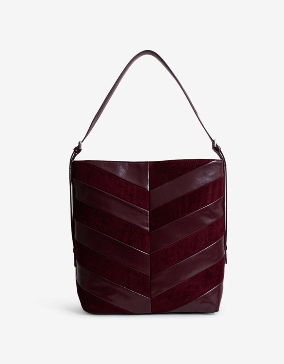 Cartera Formato Saca Texturada - Rojo Burdeaux 