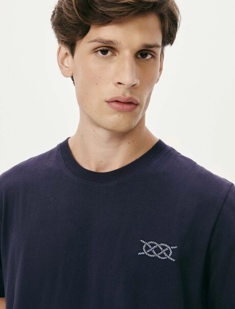 CAMISETA CON ESTAMPA MODELO REGULAR AZUL