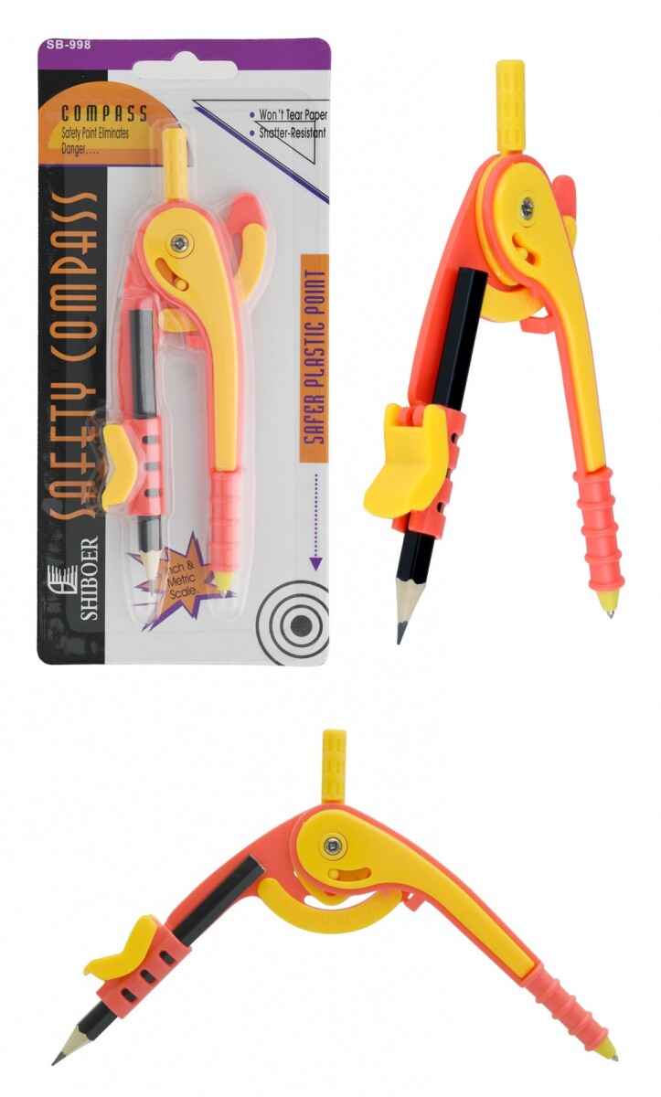 COMPAS PLASTICO C/LAPIZ BLISTER 