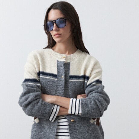 CARDIGAN RABBIT Gris Melange