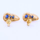 Caravanas oro 18k con zafiros azules cabujón y carré. Caravanas oro 18k con zafiros azules cabujón y carré.
