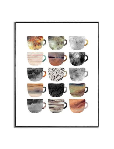 CUADRO CANVAS 40x50cm MARCO CAFÉ COLORES CUADRO CANVAS 40x50cm MARCO CAFÉ COLORES