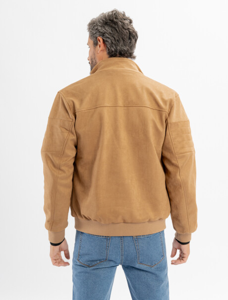 Campera suede Milan camel