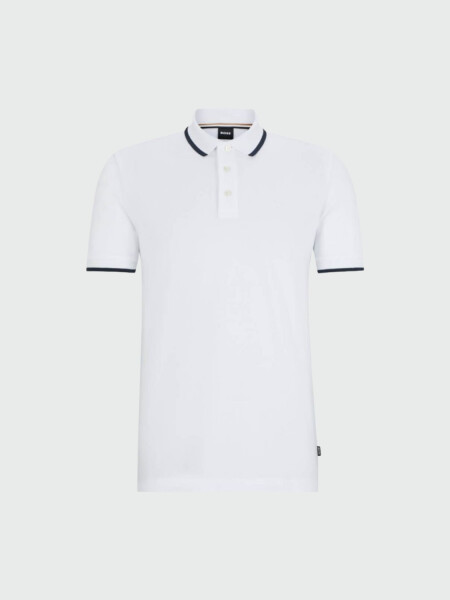 BOSS Black - Polo Parlay 190 Regular Fit Blanco