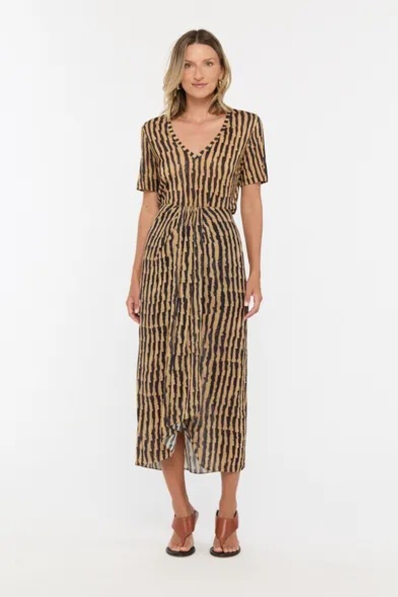 FALDA MAXI RAFIA Beige